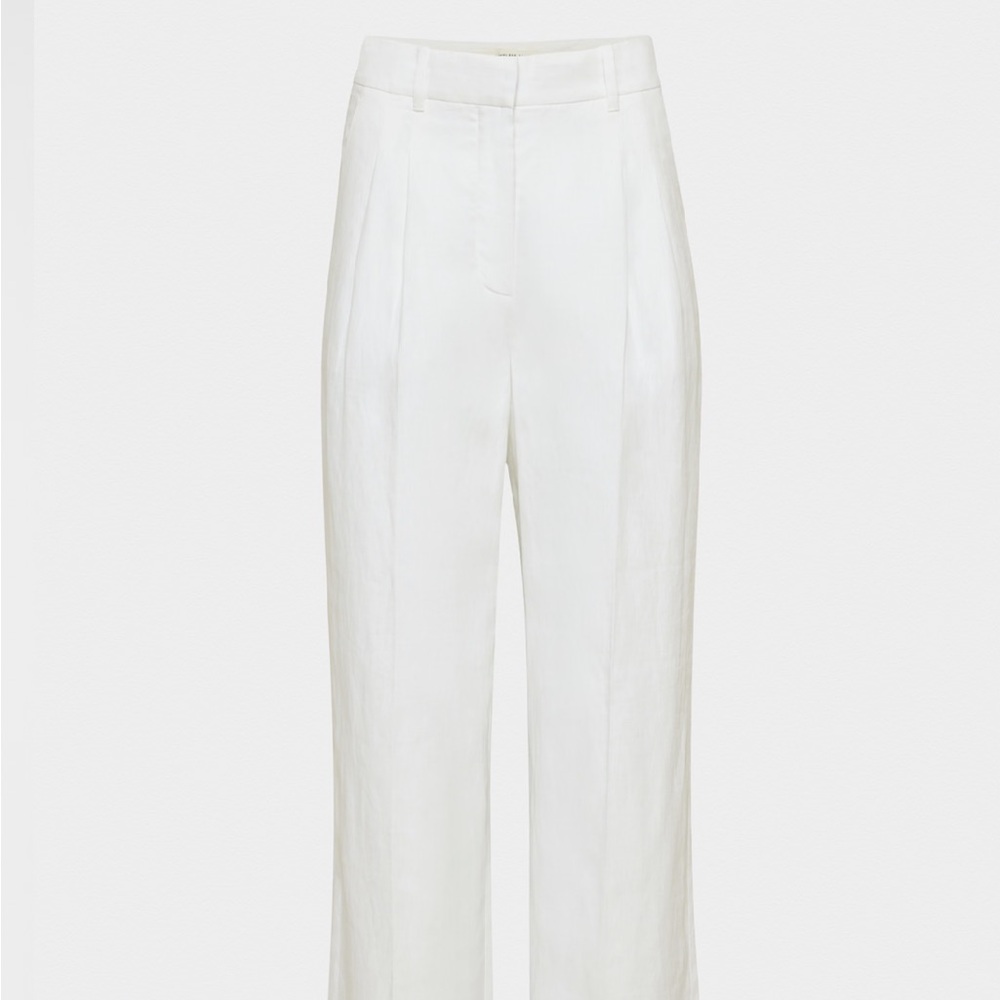 Aritzia Effortless Pant White Linen Size 8